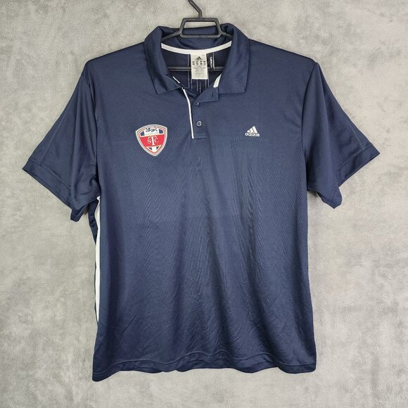 Men's Navy Blue Adidas Climalite Polo Shirt Short Sleeve Size 2XL - Picture 2 of 12